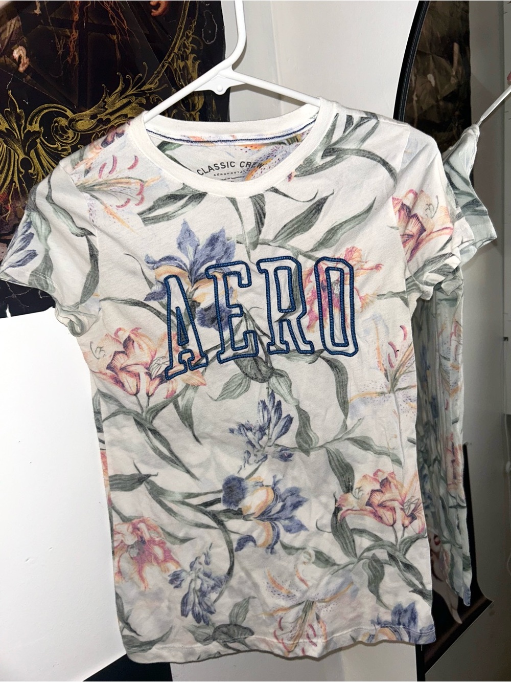 Aeropostale Floral Tropical Print Baby Tee